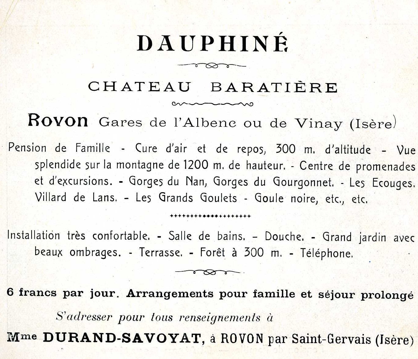 vue ancienne de Rovon